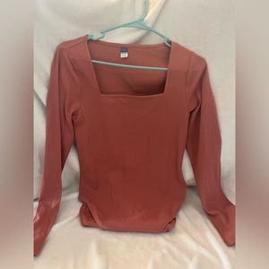 Old Navy Rust Ribbed Bodysuit